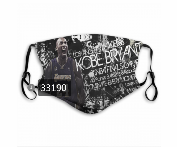 2021 NBA Los Angeles Lakers #24 kobe bryant 33190 Dust mask with filter->nba dust mask->Sports Accessory